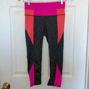 Athleta Chaturanga Colorblock Leggings Pink Gray Size XS